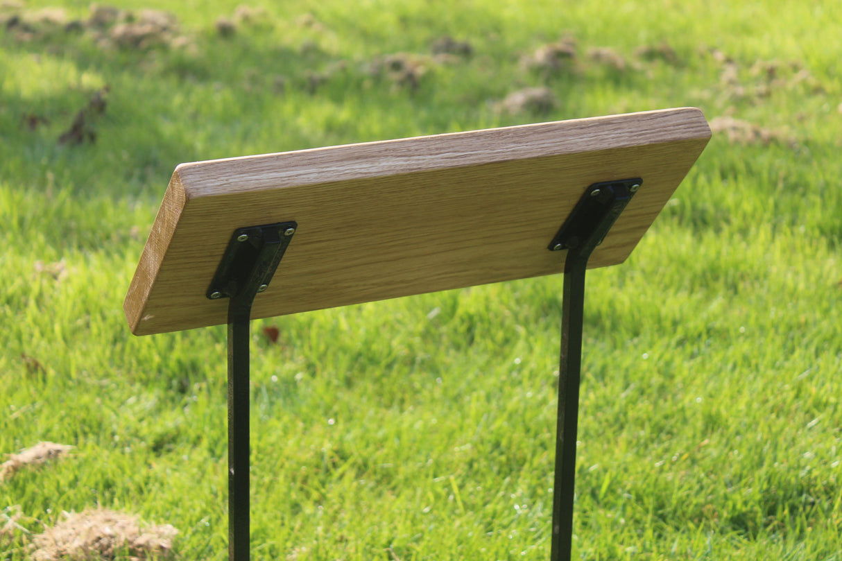 Memorial Plaque - Oak with Metal Stakes
