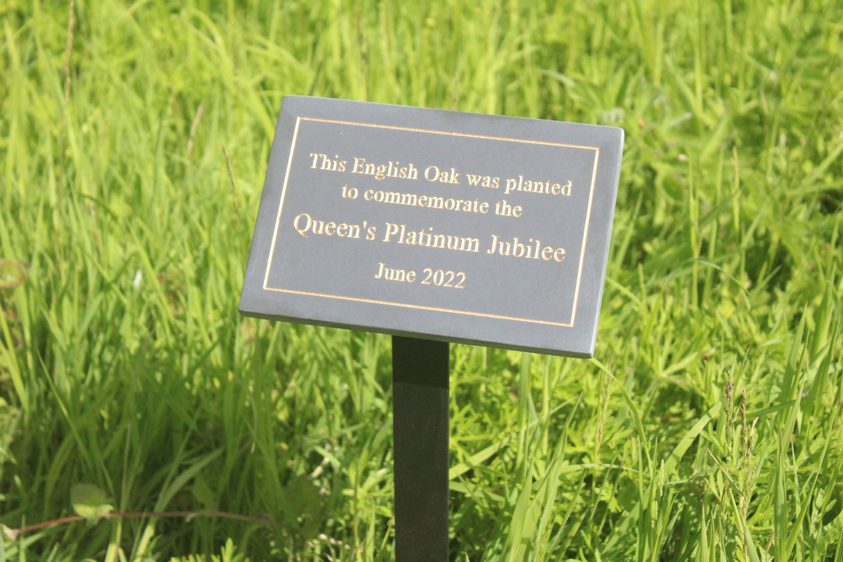 Memorial Plaque with Metal Stake - Corian