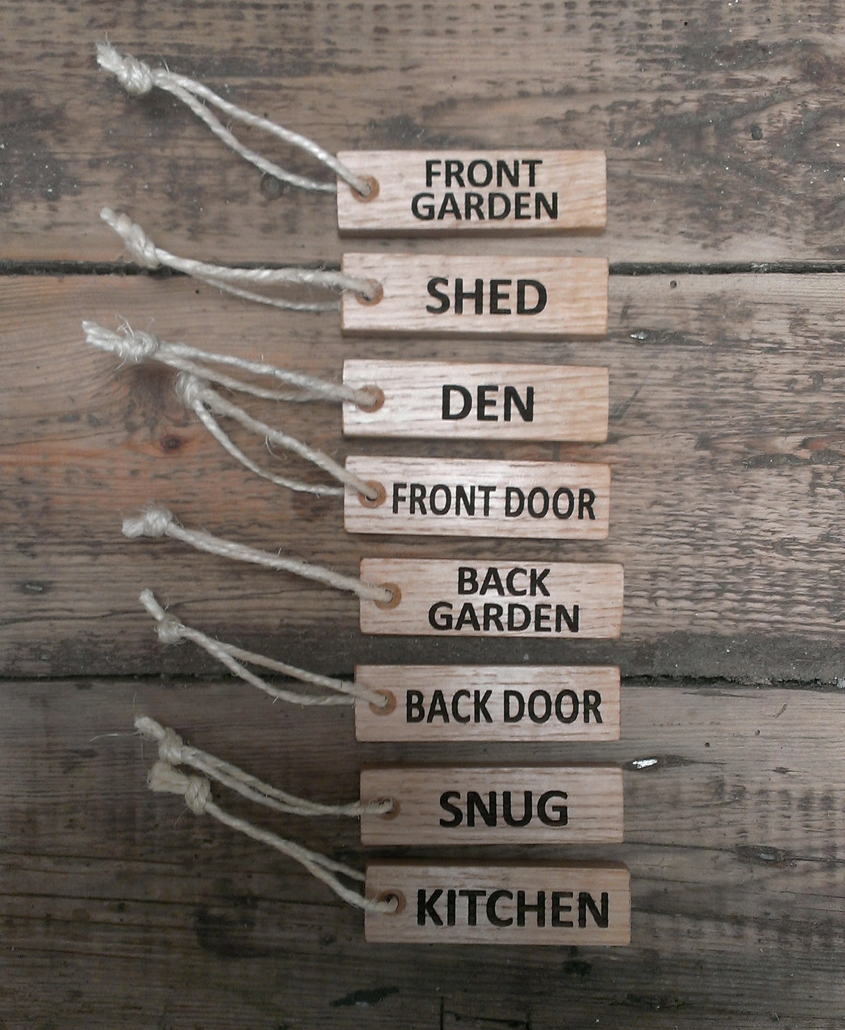 Engraved Wooden Keyring - Oak