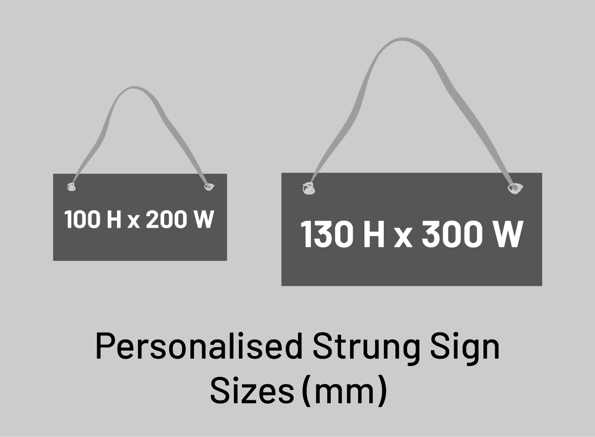 Personalised Strung Sign - Slate