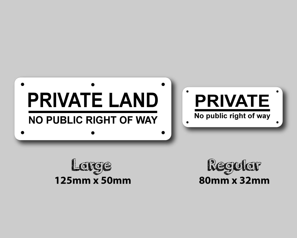 PRIVATE - No public right of way