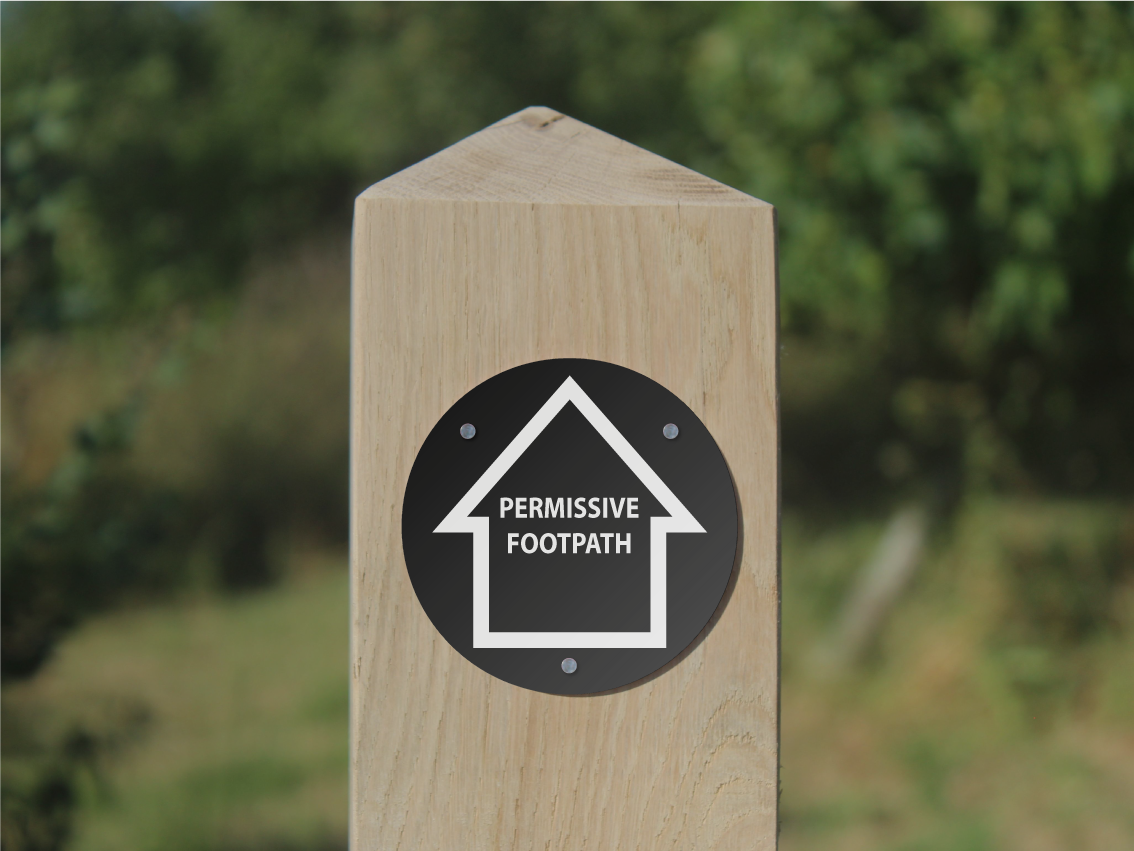 Waymarker Disc - Permissive Footpath