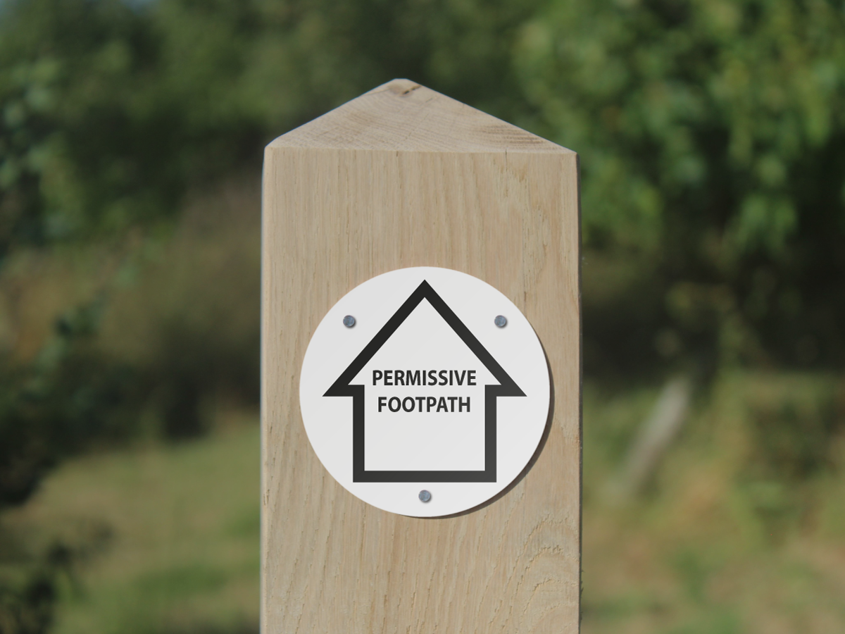 Waymarker Disc - Permissive Footpath