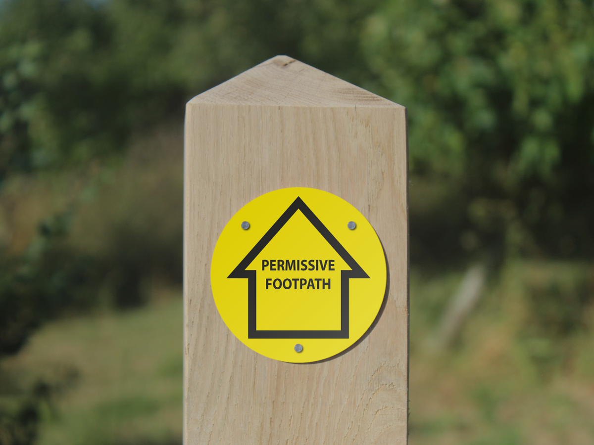 Waymarker Disc - Permissive Footpath