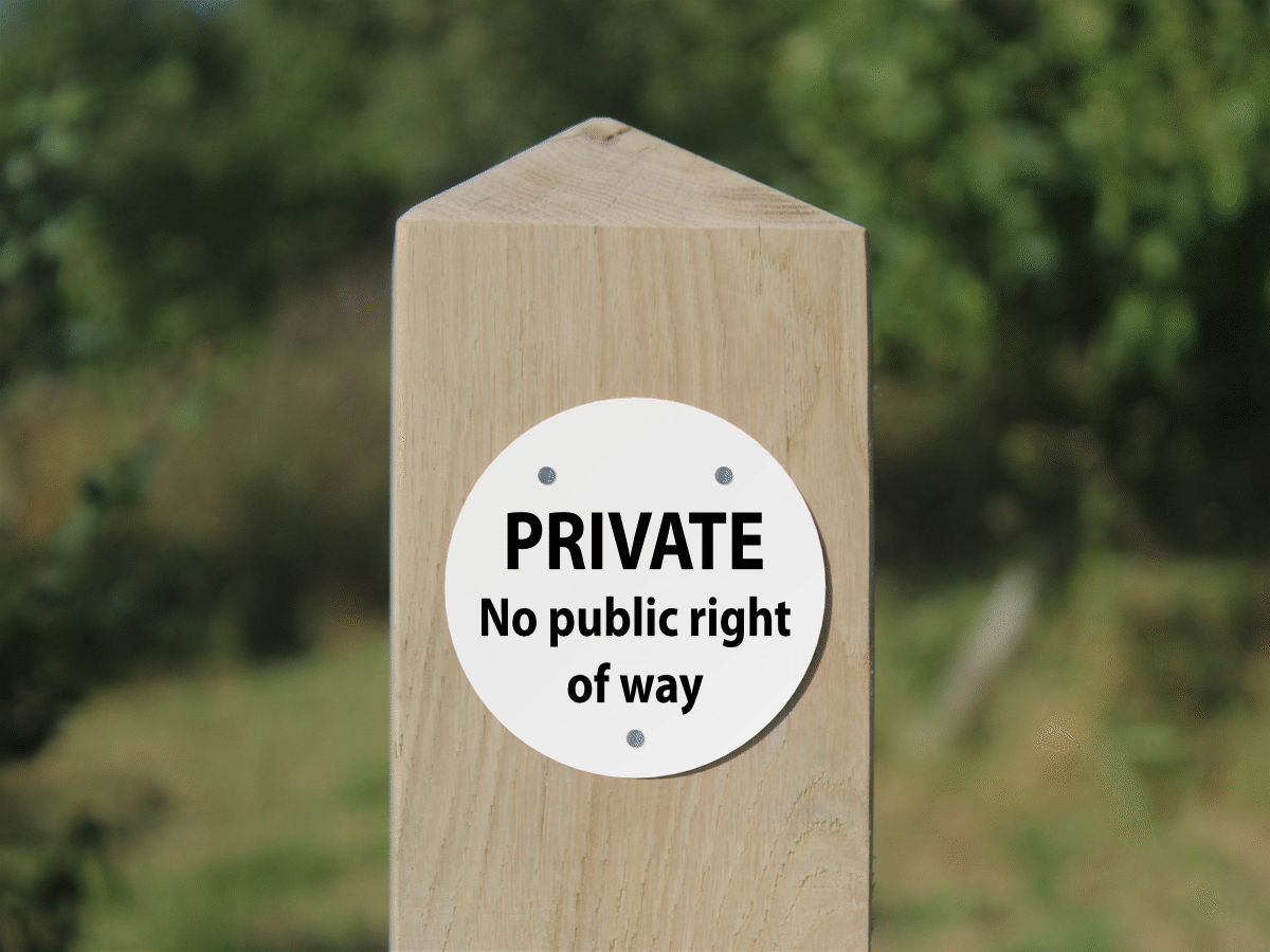 Waymarker Disc - PRIVATE - No Public Right of Way