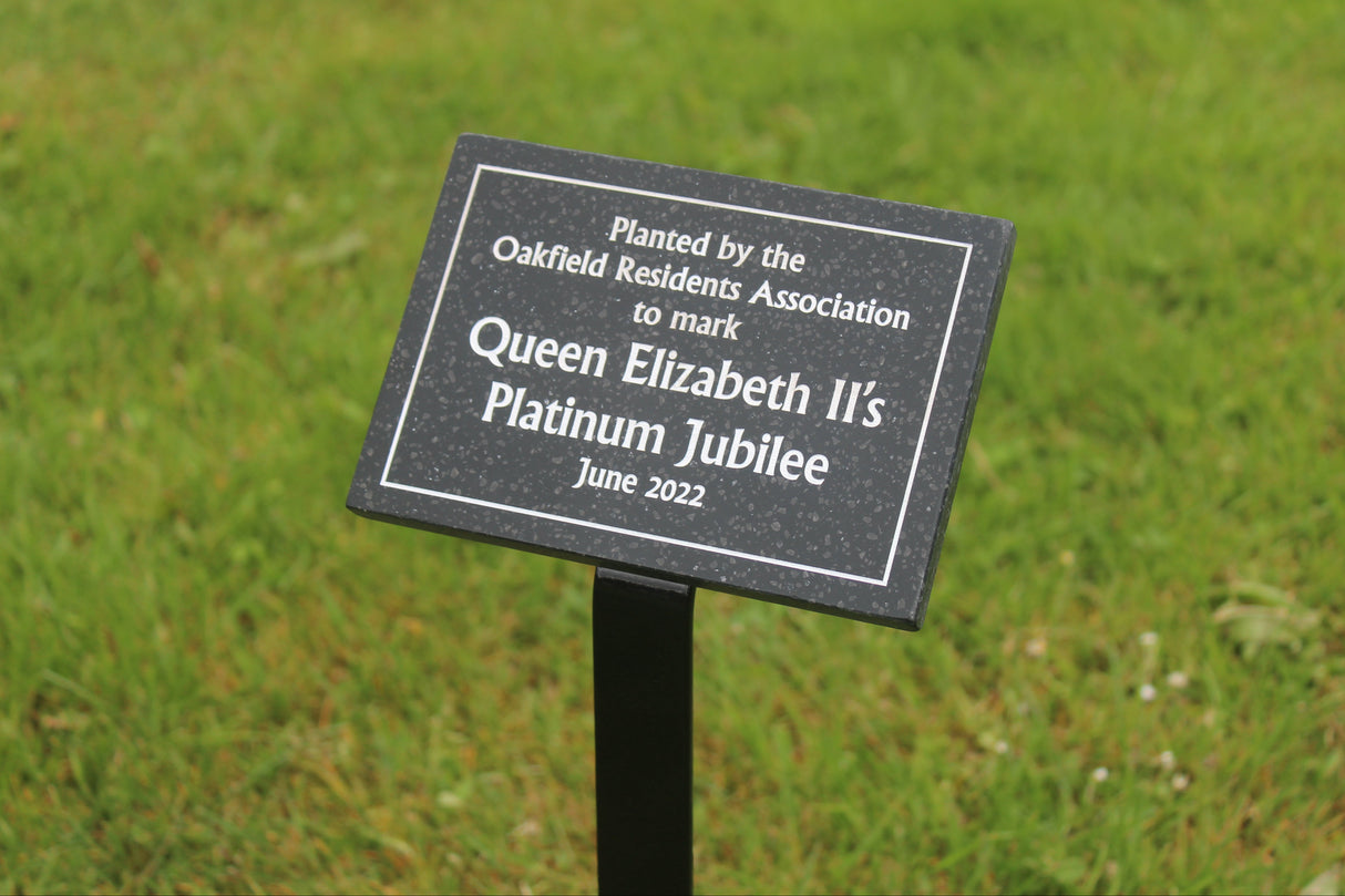 Memorial Plaque with Metal Stake - Corian