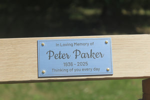 Bench Plaque - Engraving Laminate