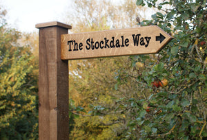 Finger Post - Oak Sign and Softwood Post