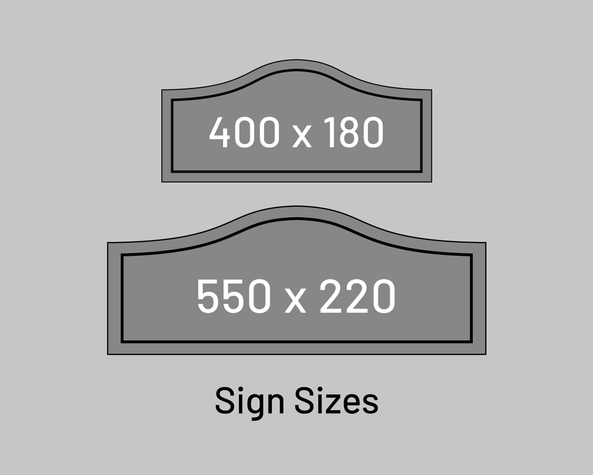 Domed Sign - Timber