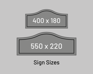 Domed Sign - Timber