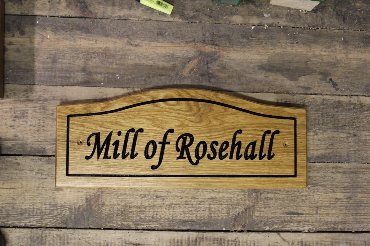 Domed Sign - Timber