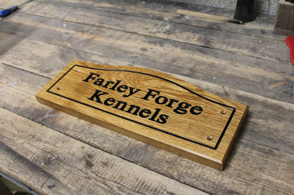 Domed Sign - Timber