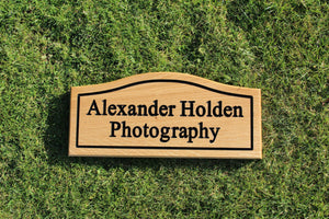 Domed Sign - Timber