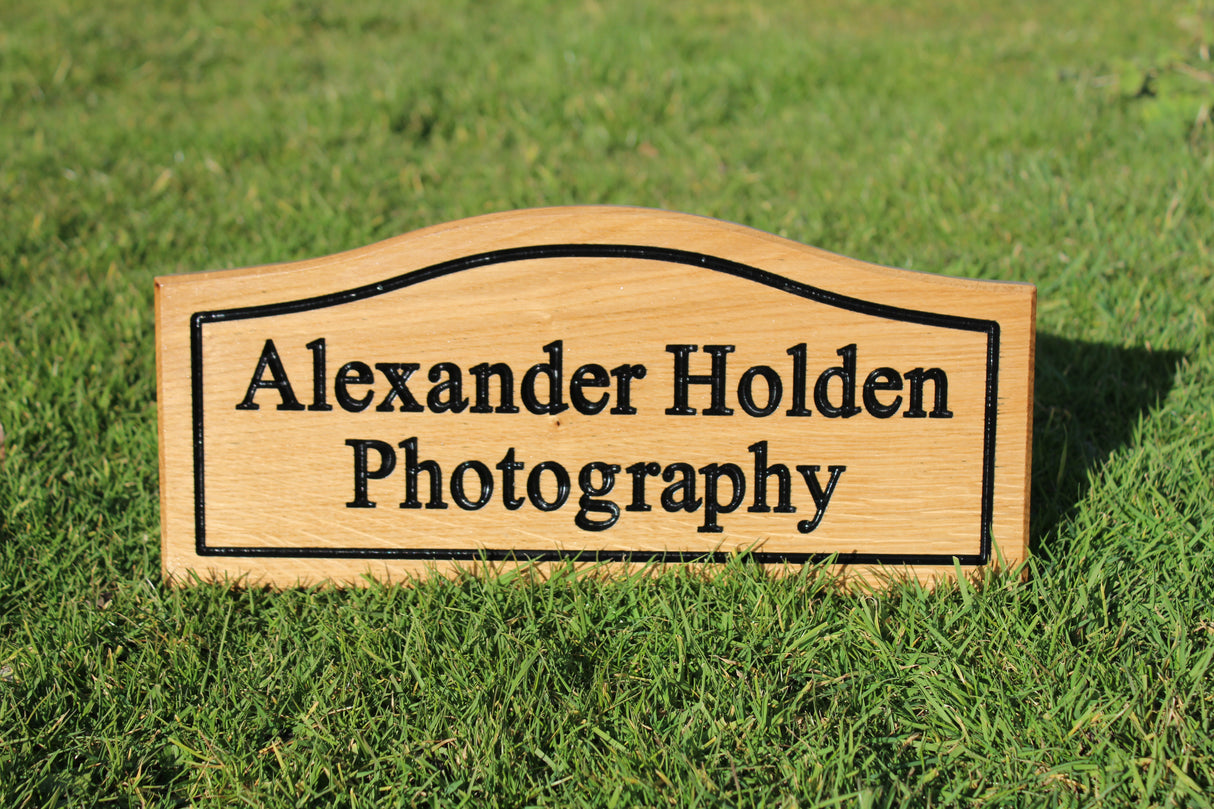 Domed Sign - Timber