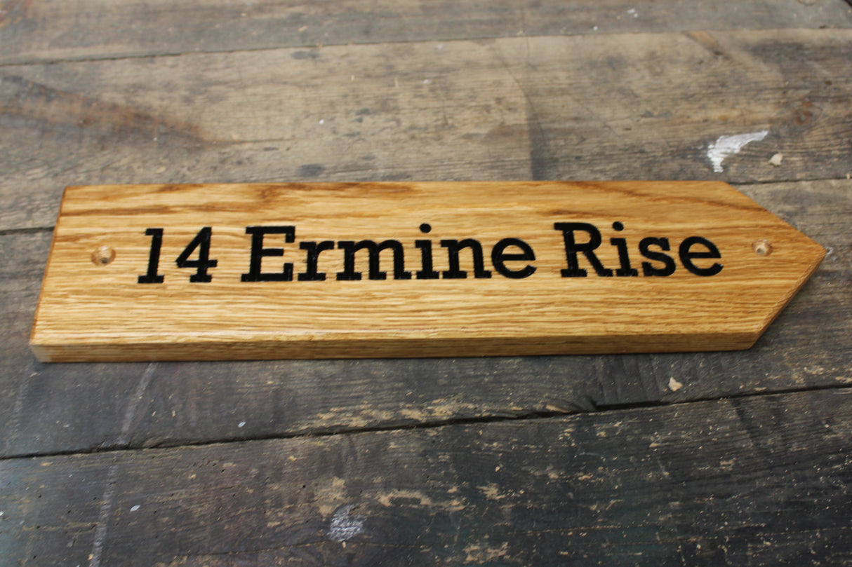 Direction Arrow Sign - Timber