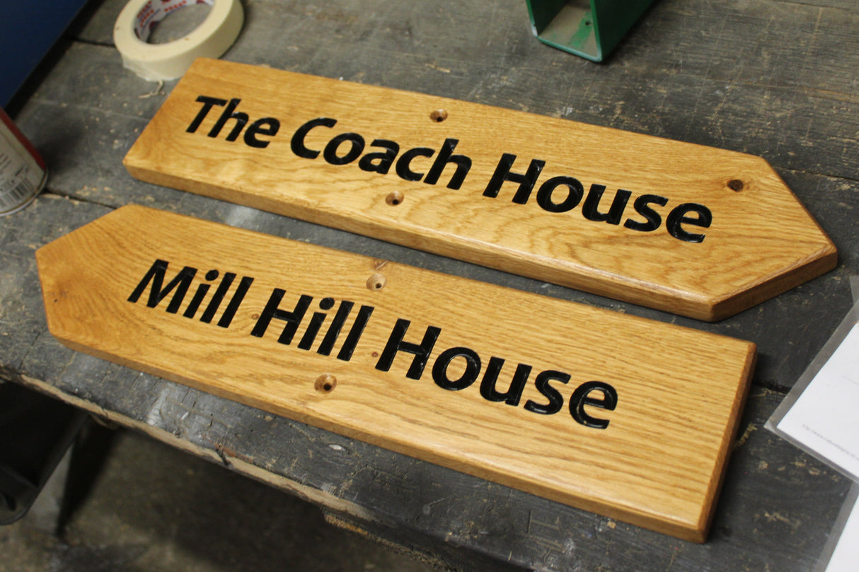 Direction Arrow Sign - Timber