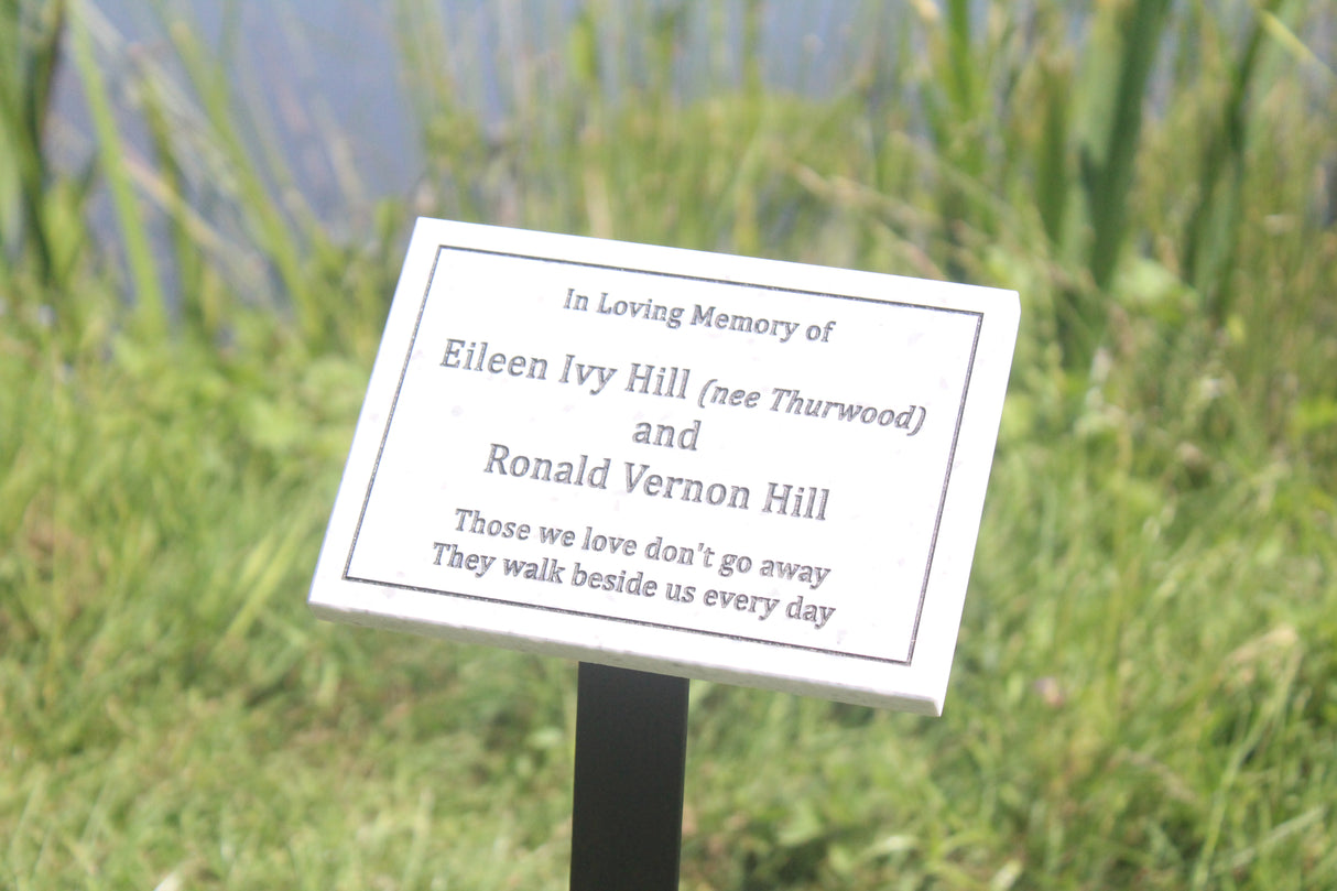 Memorial Plaque with Metal Stake - Corian