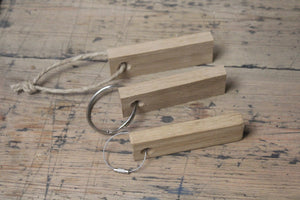 Engraved Wooden Keyring - Oak