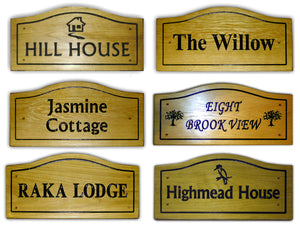 Domed Sign - Timber