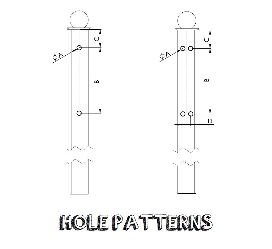 Metal Post - 70mm x 70mm x 3m