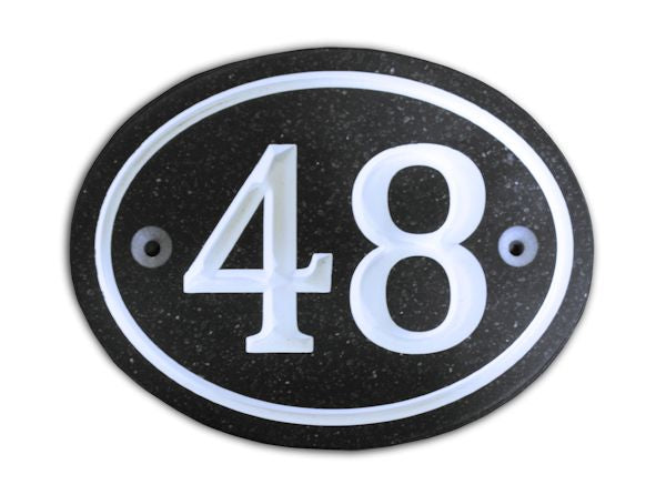 Oval Number Sign - Corian