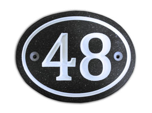 Oval Number Sign - Corian