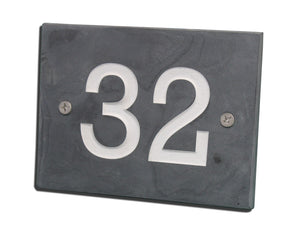 Square Number Sign - Slate