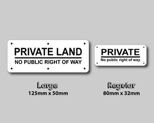 PRIVATE - No public right of way