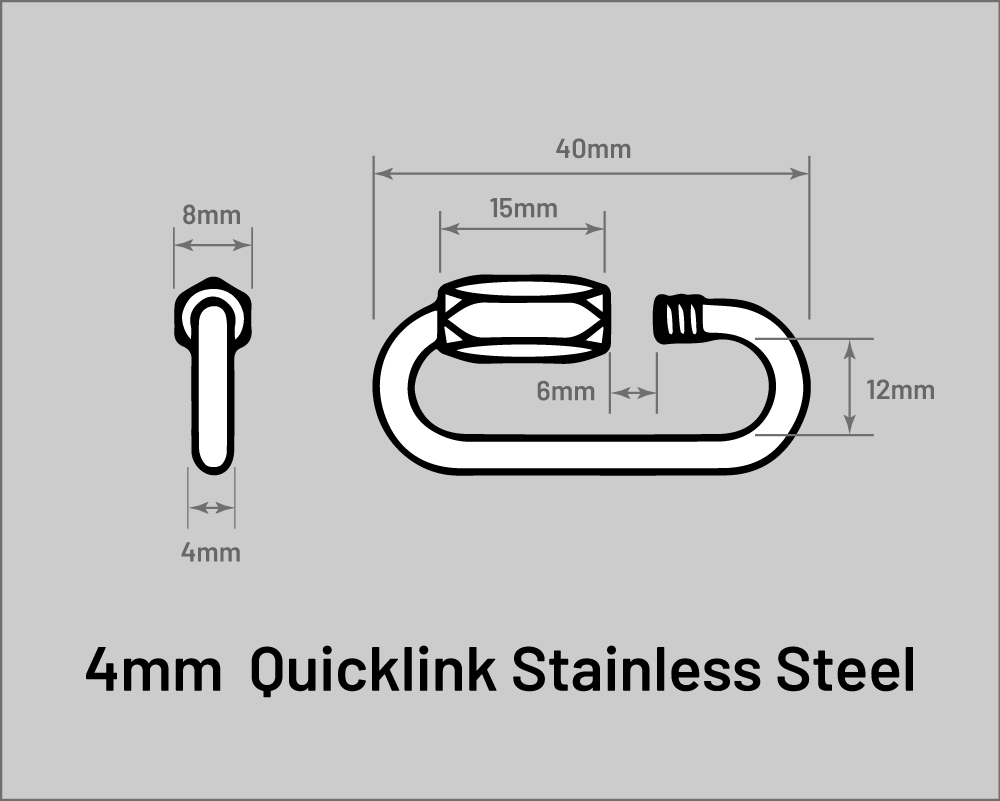 Quick Link - 4mm - Stainless Steel (Set of 2)