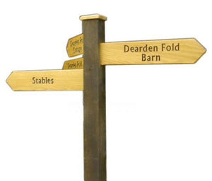 Finger Post - Oak Sign and Softwood Post