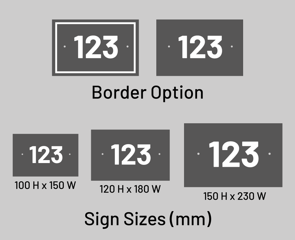 Square Number Sign - Slate