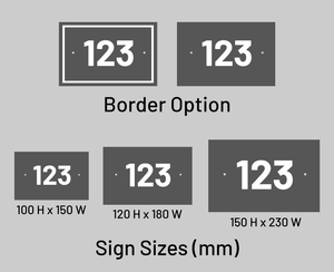Square Number Sign - Slate