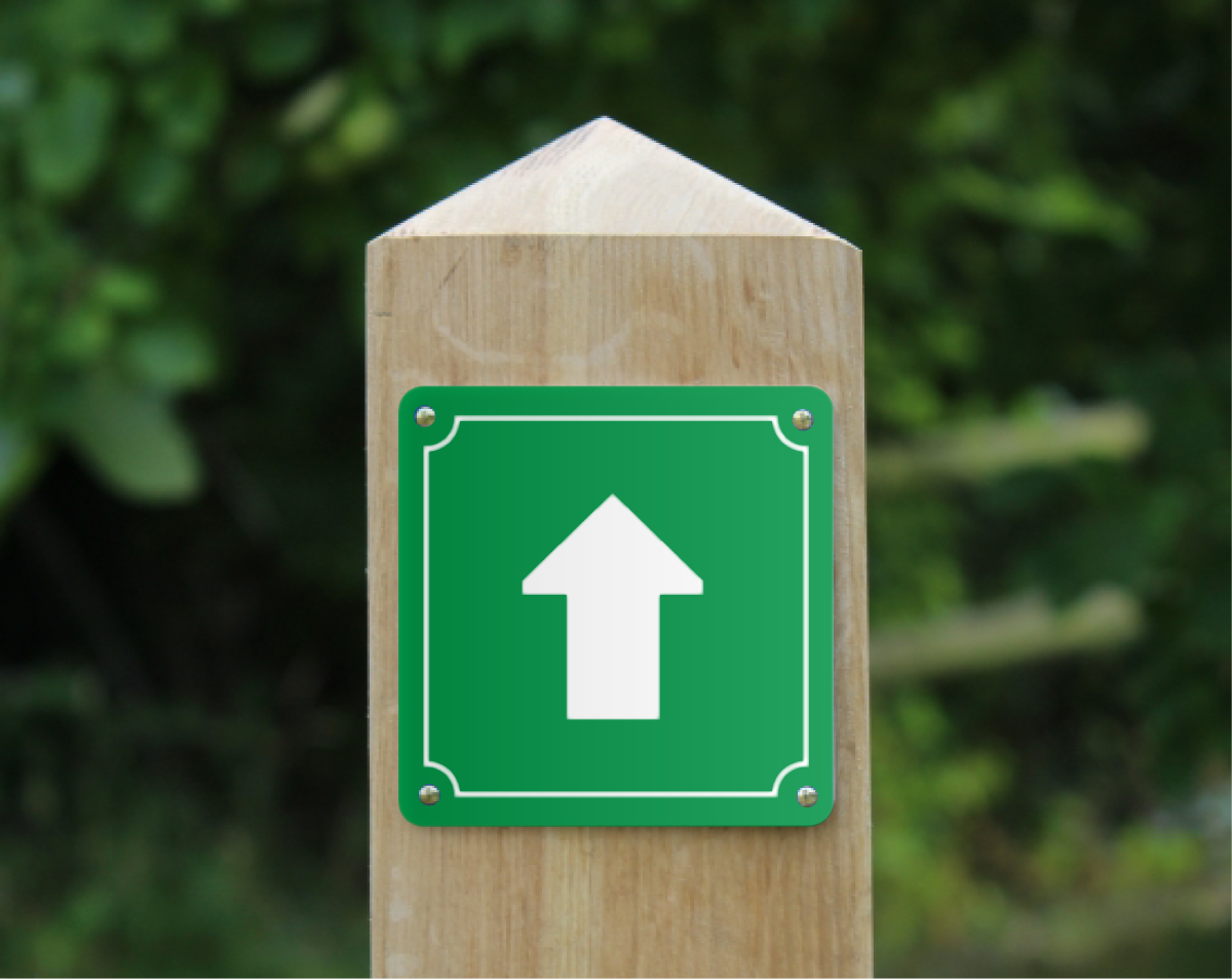 Waymarker Disc - Arrow (Square)