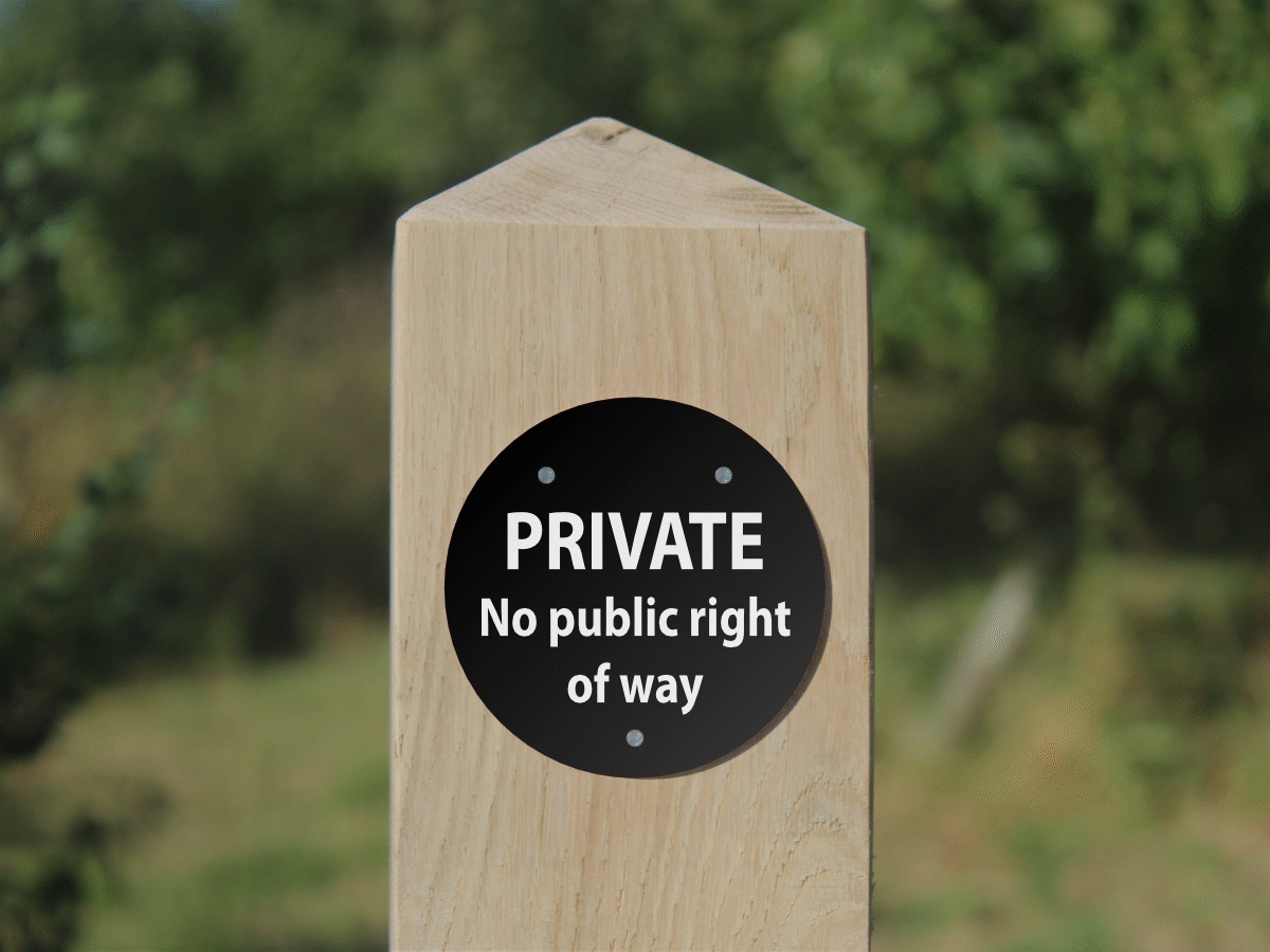 Waymarker Disc - PRIVATE - No Public Right of Way