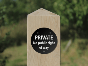 Waymarker Disc - PRIVATE - No Public Right of Way