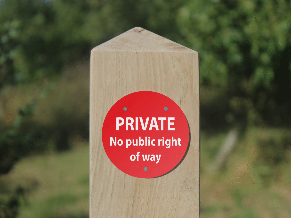 Waymarker Disc - PRIVATE - No Public Right of Way