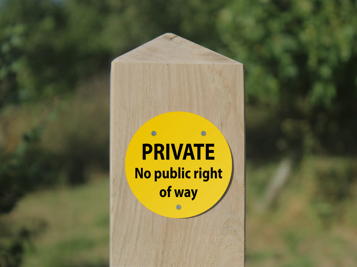 Waymarker Disc - PRIVATE - No Public Right of Way