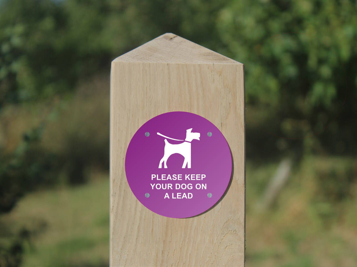 Waymarker Disc - Please Keep Your Dog on a Lead