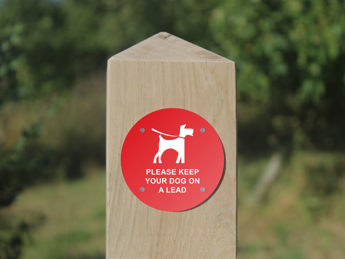 Waymarker Disc - Please Keep Your Dog on a Lead