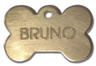 Pet ID Tag (Bone) - Brass