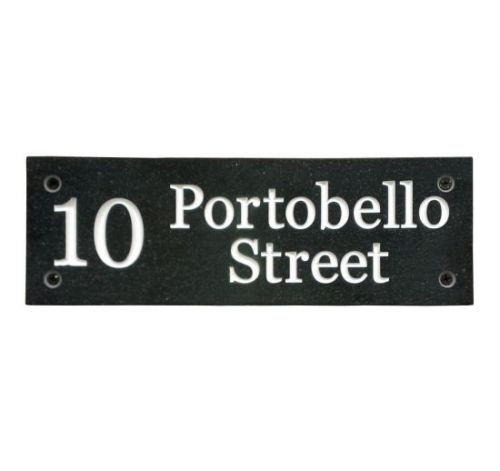 Rectangular Sign - Corian (Dark Stone Effect)