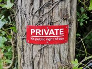PRIVATE - No public right of way