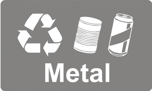 Recycling Sticker - Metal