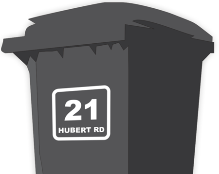 Wheelie Bin Labels - Address