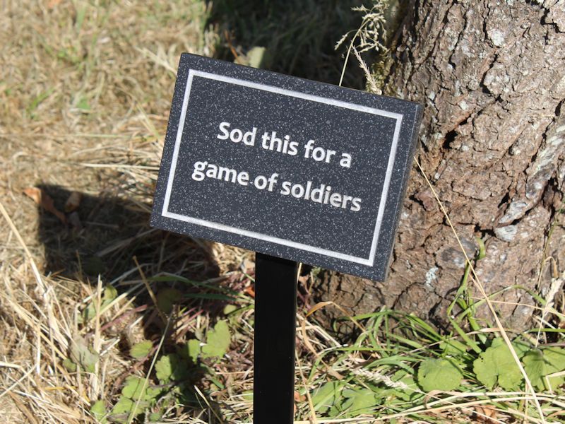 Memorial Plaque Corian With Metal Stake Natural Signs